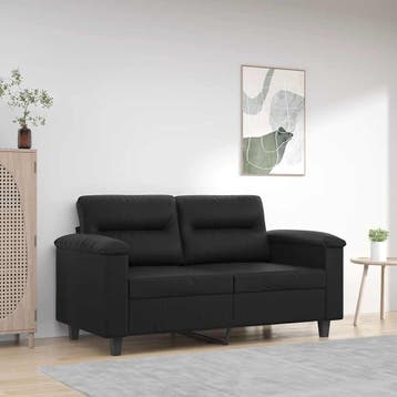 vidaXL Tweezitsbank / zetel 120 cm kunstleer zwart, Verzenden