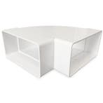 Kunststof horizontale bocht 90° voor kanaal 110 x 55mm, Verzenden, Nieuw