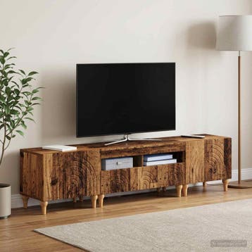 vidaXL 3-delige LED TV-kast Oud hout Bewerkt hout, Huis en Inrichting, Verzenden, Nieuw