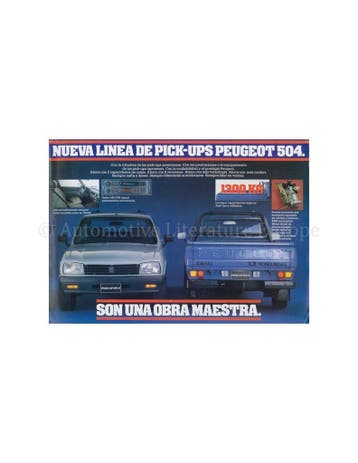 1994 PEUGEOT 504 PICK-UP LEAFLET SPAANS, Nieuw