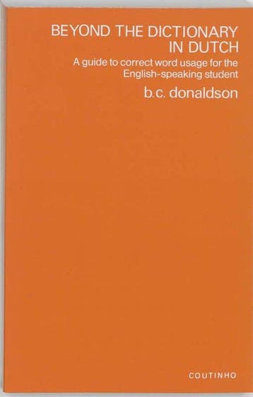 Beyond The Dictionary In Dutch - Donaldson, Verzenden