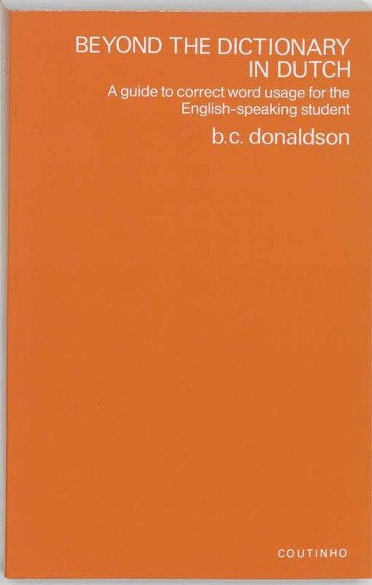 Beyond The Dictionary In Dutch - Donaldson, Livres, Langue | Langues Autre, Envoi