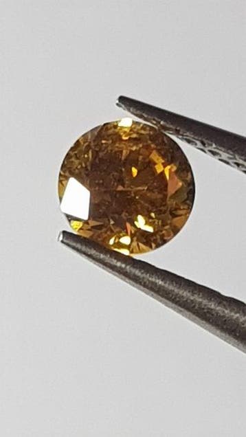 1 pcs Diamant (Couleur naturelle) - 0.33 ct - Rond - Fancy, Nieuw