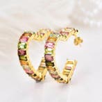 Zonder minimumprijs - Oorbellen Zilver - Tourmaline -