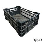 Stapelkrat 600x400x240 mm euronorm zwart kunststof, Zakelijke goederen, Landbouw | Werktuigen, Ophalen of Verzenden