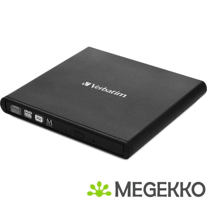 Verbatim External Slimline CD/DVD Writer optisch, Computers en Software, Optische drives, Nieuw, Verzenden