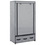 vidaXL Kledingkast 87x49x159 cm stof grijs, Verzenden, Nieuw