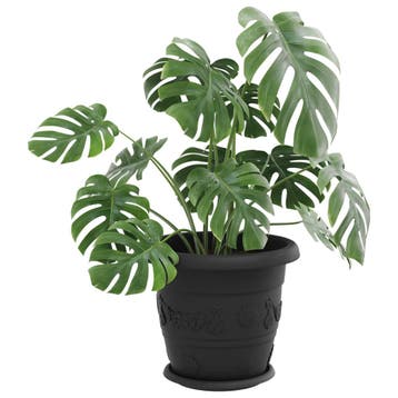 vidaXL Plantenpotten 24 pcs Zwart Ø 34 x 28 cm Kunststof, Jardin & Terrasse, Pots de fleurs, Verzenden
