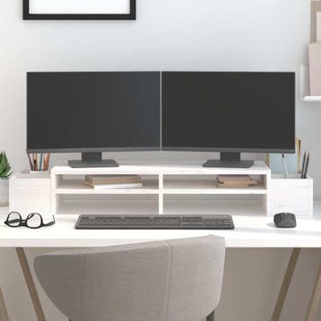 vidaXL Monitorstandaard 100x27,5x15 cm massief grenenhout, Verzenden, Nieuw