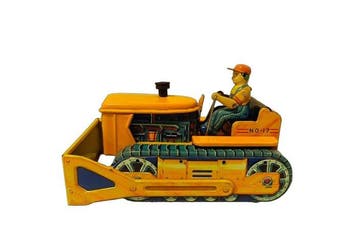 Zeldzame Vintage Line Mar Toys Japan Bulldozer No.17 - 1950s