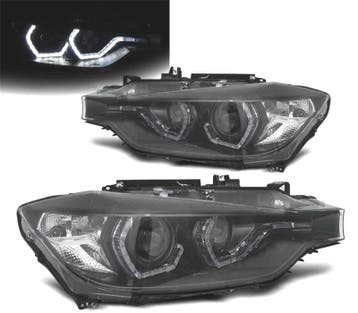 PHARES BMW F30 F31 LCI 15-19 LUMIÈRE DIURNE LED DRL NOIRS, Verzenden