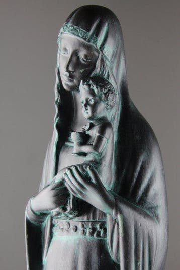Trefoloni - Statue, Madonna and Child - 53 cm - Plâtre