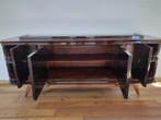 Credenza - hard hout, Lacca, Zilver verguld - Bar Art Deco