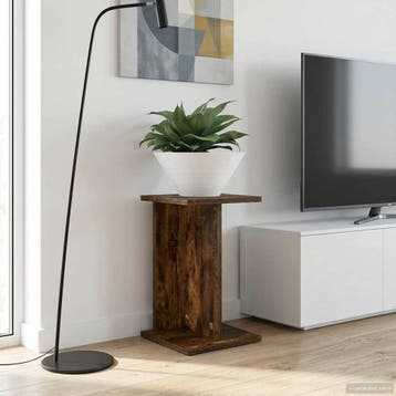 vidaXL Plantenstand 2 st Gerookt eiken 25 x 25,5 x 40,5 cm, Verzenden, Nieuw
