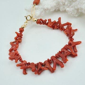 Corail - Argent, Plaqué or - Bracelet - CORALLO MEDITERRANEO