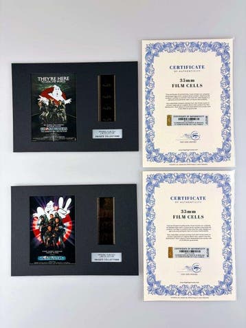 Ghostbusters – Rare Set of 2 Mounted 35mm Film Cells –, Nieuw