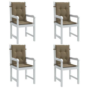 vidaXL Stoelkussens 4 st lage rug 100x50x4 cm stof gemêleerd, Verzenden, Nieuw