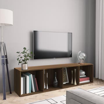vidaXL Boekenkast / tv-meubel 143x30x36 cm bruin, Huis en Inrichting, Kasten | Wandmeubels, Verzenden, Nieuw