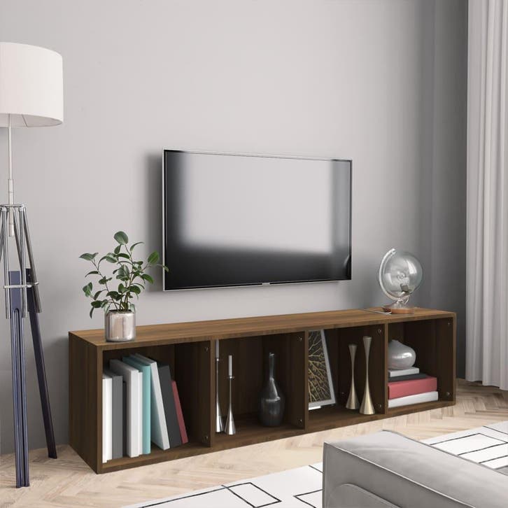 vidaXL Boekenkast / tv-meubel 143x30x36 cm bruin, Huis en Inrichting, Kasten | Wandmeubels, Nieuw, Verzenden