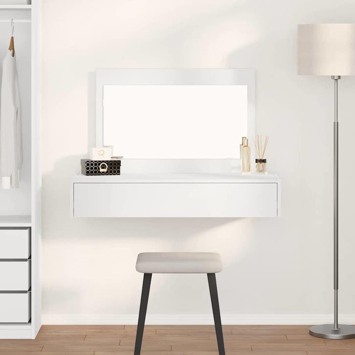 vidaXL Kaptafel Wit 100 x 40 x 70 cm Bewerkt hout, Maison & Meubles, Tables | Coiffeuses, Envoi