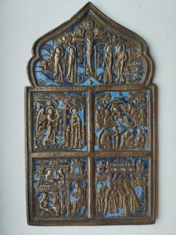 Icoon - brons,emaille