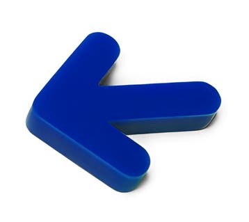 Set van 5 kunststof pijlen (8 mm dikte, blauw, pmma, zelfkl, Verzenden, Nieuw