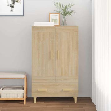 vidaXL Hoge kast 70x31x115 cm bewerkt hout sonoma, Huis en Inrichting, Kasten | Dressoirs, Verzenden, Nieuw