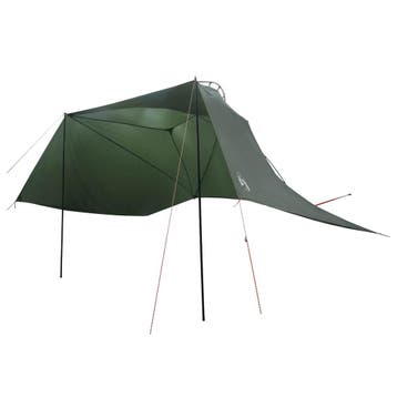 vidaXL Auto Tent met dak Leger Groen 350 x 250 cm Polyester, Verzenden, Nieuw