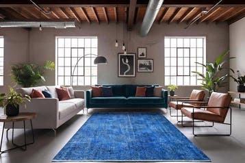 Blauwe vintage - Vloerkleed - 290 cm - 170 cm -, Nieuw