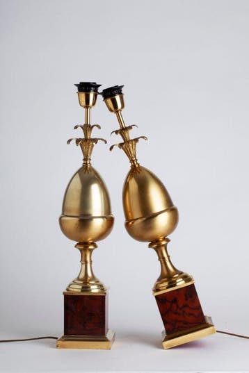 Lampe de table (2) - Laiton doré