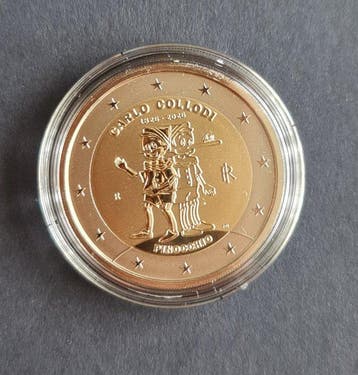 Italië. 2 Euro 2026 Pinocchio Reverse Proof (Zonder