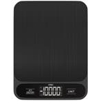 Strex Keukenweegschaal Digitaal - 1 g tot 10 kg - Zwart, Verzenden, Nieuw