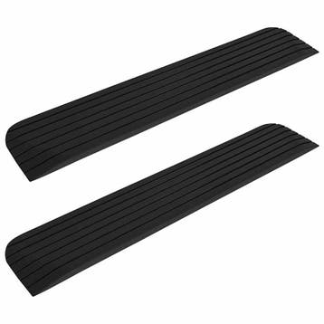 vidaXL Drempelhulpen 2 st 110x21x2,5 cm rubber, Verzenden