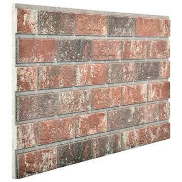 vidaXL Wandpanelen 10 st 100 x 50 cm Donkerbruin en Grijs, Verzenden