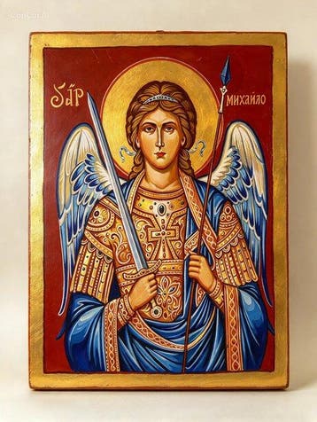 M. Palumbo (XX) - Icona Sacra San Michele Arcangelo, Antiek en Kunst