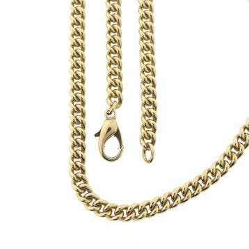 Massief gouden gourmetschakel ketting, Ophalen of Verzenden, Gebruikt, Goud, Goud