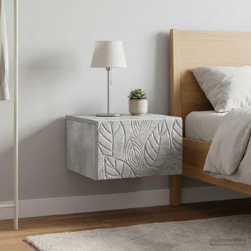 vidaXL Muurbevestigde Nachttafel 2 pcs Betongrijs 49 x 34,5, Verzenden, Nieuw