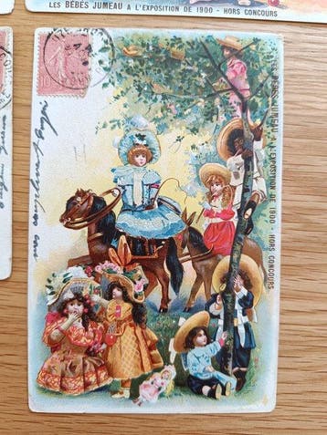 France - Lithographie - Jouet poupée porcelaine Bébé Jumeau, Verzamelen, Gelopen