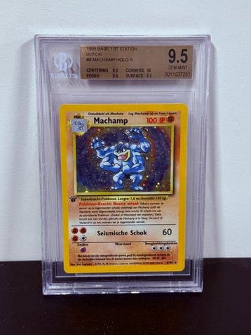 Pokémon - 1 Graded card - Machamp #8 Foil, First edition -
