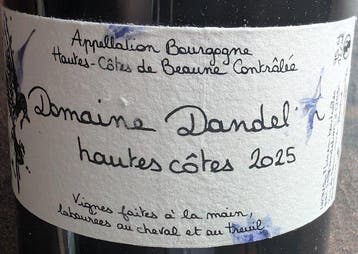 2023 2022 Domaine Dandelion Hautes Côtes Nature, 2025