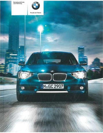 2011 BMW 1 SERIE INSTRUCTIEBOEKJE DUITS