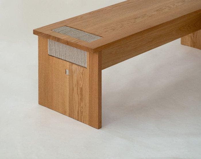 Studio Yann Gandon x Maxime Sauce - Bank - Eik, Flagline, Antiek en Kunst, Kunst | Designobjecten