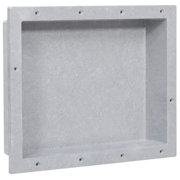 vidaXL Douchenis 41x51x10 cm matgrijs, Doe-het-zelf en Bouw, Verzenden, Nieuw