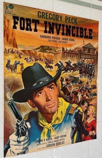 Only the valiant (1951) Gregory Peck - French poster cinema
