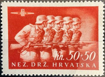 Kroatië 1945 - Kroatië Einde van de Tweede Wereldoorlog, Gestempeld
