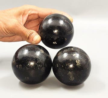 KAM’R GEM | Zwarte Coppernite Kristallen Bol voor Energie -