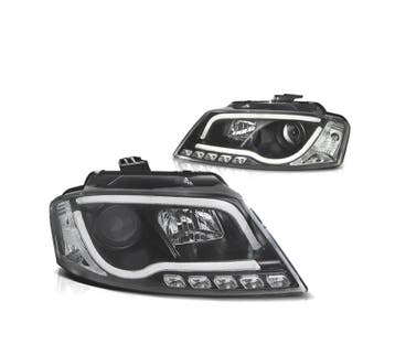 PHARES AUDI A3 8P 08-12 FEUX DIURNES TUBE LIGHT FOND NOIR, Verzenden
