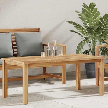 vidaXL Salontafel Bruin 110 x 55 x 45 cm Massief Teakhout, Tuin en Terras, Tuintafels, Verzenden, Nieuw