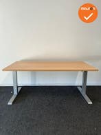 Actiforce - zit-sta bureau - zilvergrijs onderstel - 160x80, Werkplek, Ophalen of Verzenden, Gebruikt, Bureau