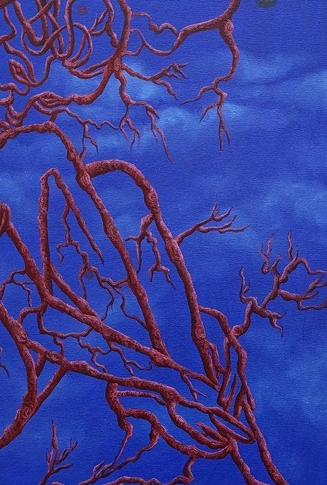 Paco Guzmán - Meditación orgánica - No reserve, Antiquités & Art, Art | Peinture | Moderne